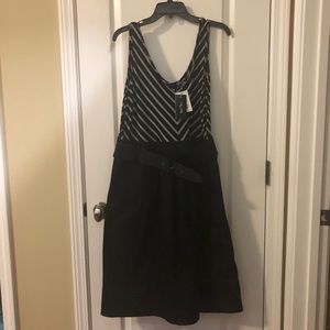 City Chic Black Striped Dress